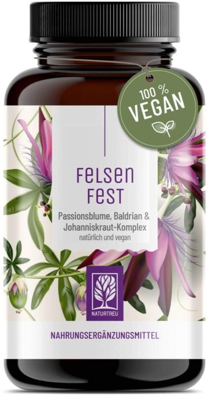FELSENFEST-Johanniskraut-Baldrian-Passionsblume-Beruhigungstabletten